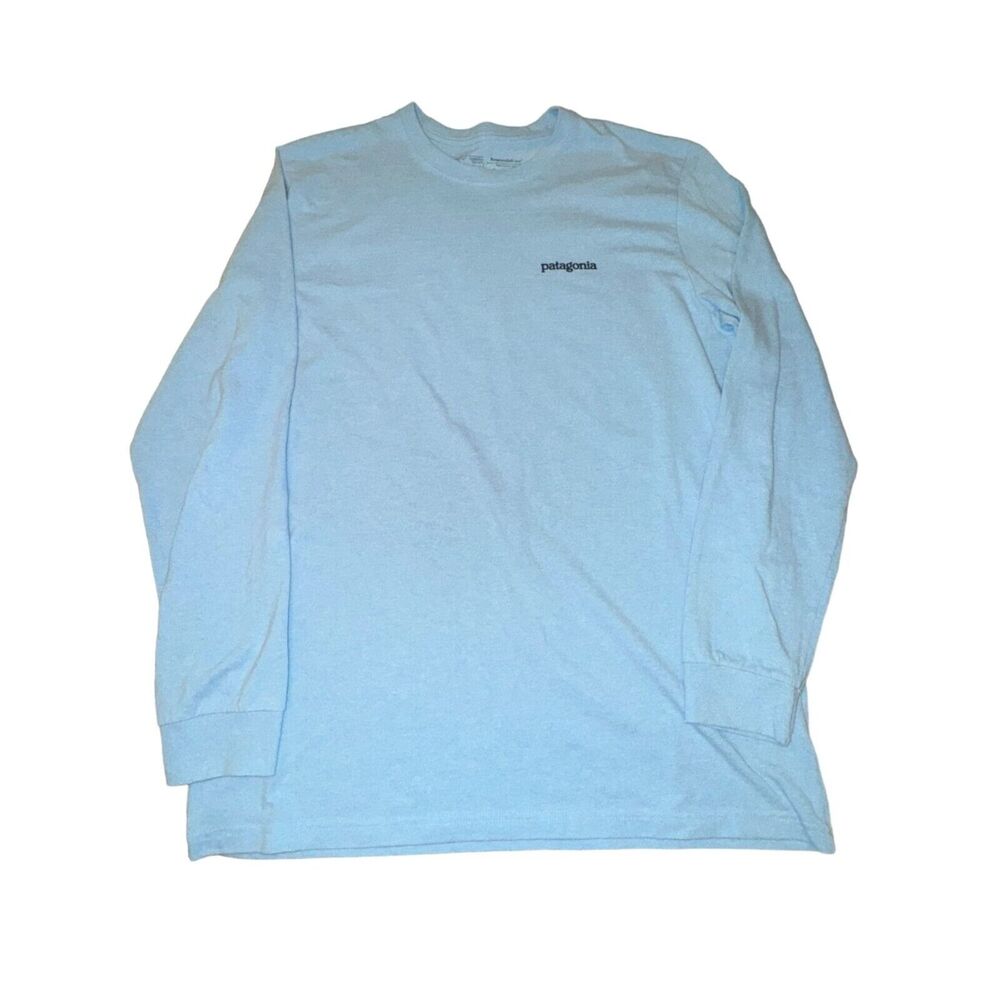 Patagonia Fitz Roy Horizons Responsibili-tee Men's Size M Break Up Blue L/S